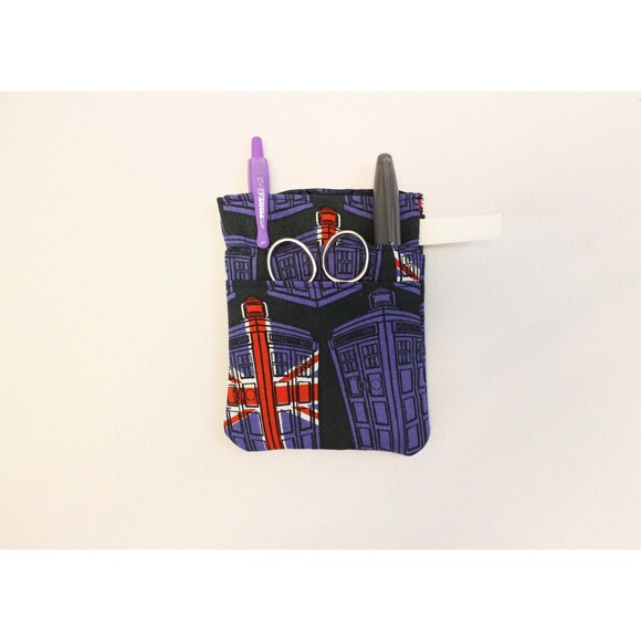 Police Box Scrub POCKET Insert, Organizer & Protector for Nurses, Doctors - Picture 1 of 4